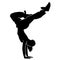 Black silhouette urban dance Zumba Street dance Breakdancing, hip hop dance