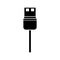 Black silhouette usb wired connector