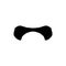 Black silhouette vintage mustache facial hair style, the Walrus, Chevron moustache, vector barbershop gentleman hipster