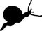 Black silhouette of white-lipped snail (Cepaea hortensis)