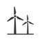 Black silhouette windmill energy icon