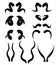 Black silhouettes of horns