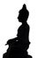 Black sillhouette Buddha statue