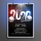 Black and silver 2020 new year party flyer template design