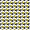 Black silver yellow triangle with dot and line inside triangle w