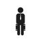 Black simple investor icon on white background