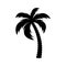 Black single palm tree icon