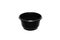 Black single use plastic bowl food container isolated in clipping path.