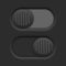 Black slider 3d push buttons