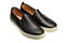 Black slip-on casual shoes