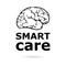 Black Smart care icon or logo, Anatomical design