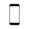 Black smartphone iphone with white screen on white background vector eps10. Smartphone iphone with white screen.