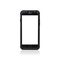 Black smartphone isolated on white background. Mobile phone frame for your design.  Clipping paths or cut out object for montage