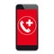 Black Smartphone Red Screen Emergency Call