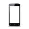 Black smartphone with white touch screen - for stock