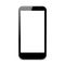 Black smartphone with white touch screen - for stock