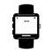 Black smartwatch uploading icon image