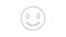 Black Smile face line icon on white background. Smiling emoticon. Happy smiley chat symbol. 4K Video motion graphic