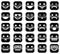 Black smiley icons
