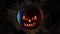 Black smoke pumpkin happy halloween 4K Loop