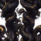 Black snakes.Seamless magical fantasy pattern with snakes and dragons.Scales