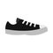 Black sneaker icon in flat style