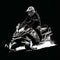 Black Snowmobile Rider: Dark Palette Chiaroscuro With Rtx And Dynamic Lines