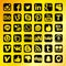 Black Social Network Icons