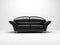 Black sofa on white background insulated