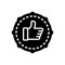 Black solid icon for Absolutely, definitely and fully