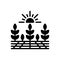 Black solid icon for Agricultural, farming and crops