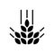 Black solid icon for Agriculture plant, wheat and plant