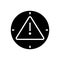 Black solid icon for Alert, security,  expired and warning