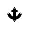 Black solid icon for Anchor, nautical and antique