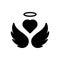 Black solid icon for Angels, apostle and heaven