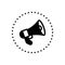 Black solid icon for Announcements, declaration and megaphone