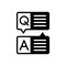 Black solid icon for Answers, reply and query