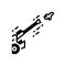 Black solid icon for Antiaircraft, army and attack