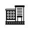 Black solid icon for Apartment, accommodations and residence