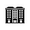 Black solid icon for Apartment, accommodations and residence