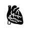 Black solid icon for Arteries, veins and heart