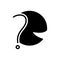 Black solid icon for Ask, question and inquire