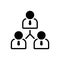 Black solid icon for Associate, partner and colleague