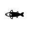 Black solid icon for Atlantic, fish and aquatic