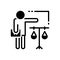 Black solid icon for Attorney, lawyer and counsel