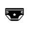 Black solid icon for Baby Diaper, diaper and nappy