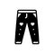 Black solid icon for Baby Pant, jeans and fashion