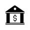 Black solid icon for Banking, investment and money