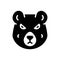 Black solid icon for Bear, omnivores animal and grizzly