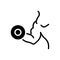 Black solid icon for Biceps, pectorals and body